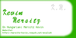 kevin mersitz business card